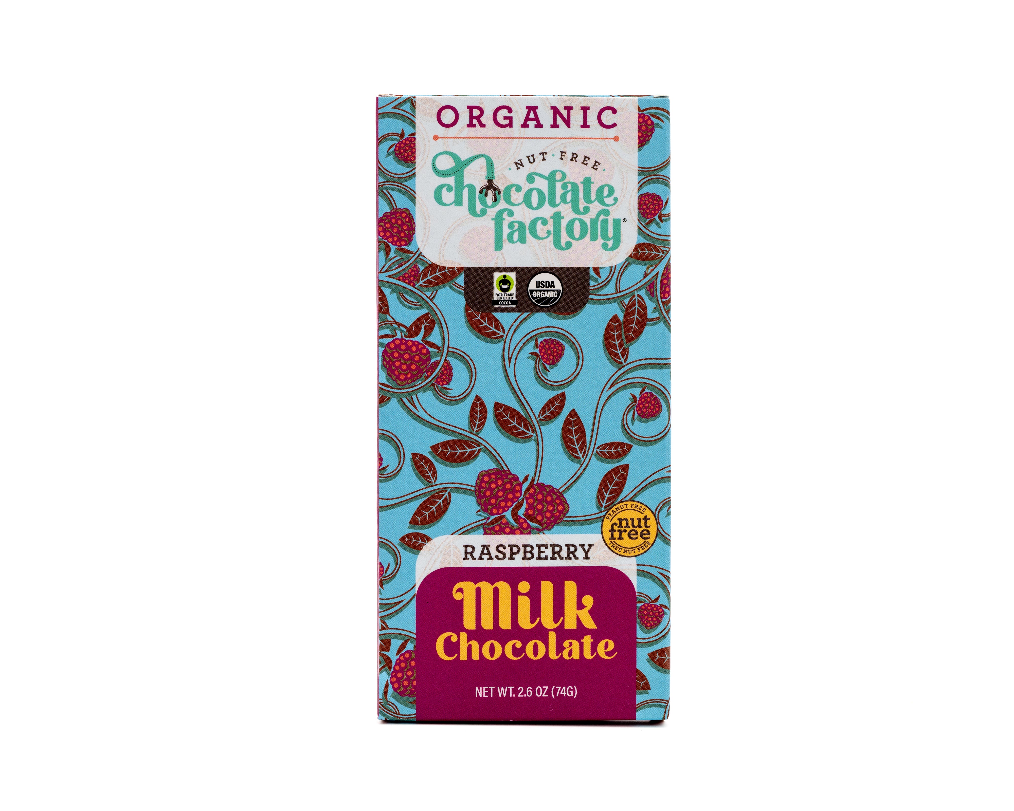Organic Milk Chocolate Raspberry Bar