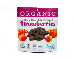 Organic Dark Chocolate Covered Freeze Dried Strawberries