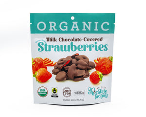 Organic Milk Chocolate Covered Freeze Dried Strawberries